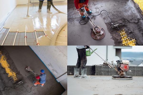 Wir verlegen Estrich