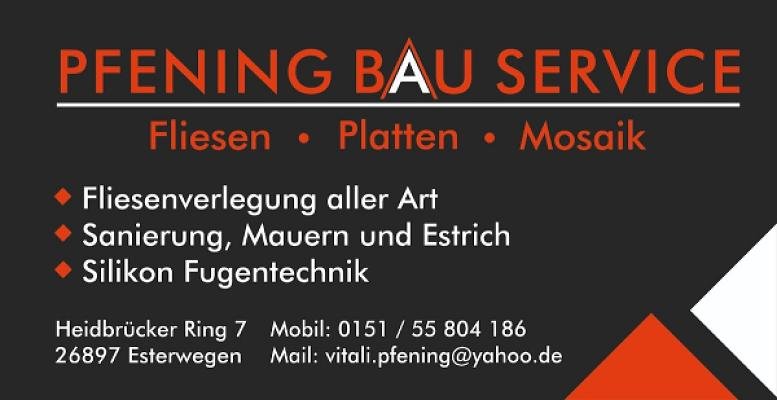 Fliesenverlegung Pfening